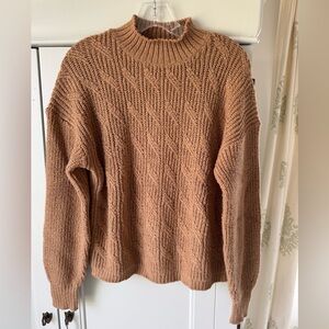 J Crew Women's Cozy Cable Knit Pullover Sweater - Brown